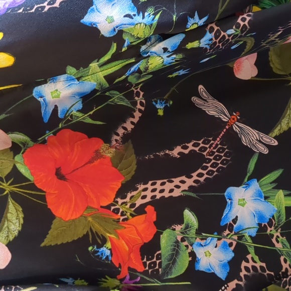 L’Agence 100% Silk Botanical Snake Tyler Holly Button Front Blouse - Picture 8 of 16